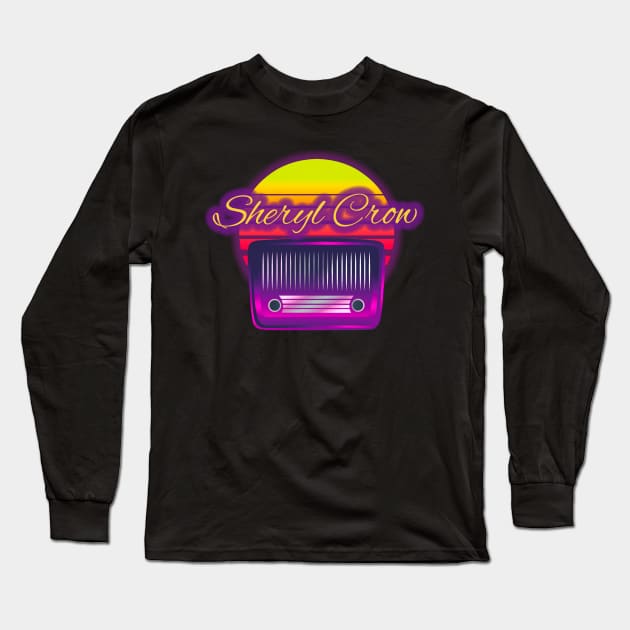 sheryl crow retro Long Sleeve T-Shirt by guemudaproject